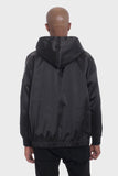 Satin Full Zip Hooded Windbreaker