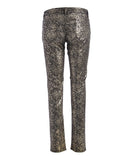 Low Rise Metallic Print Skinny jeans Pants