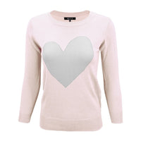 S/S Love Heart Crew-neck  12GG Pullover Sweater