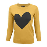 S/S Love Heart Crew-neck  12GG Pullover Sweater