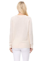 Cute Star Jacquard Round Neck Pullover Sweater