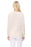 Cute Star Jacquard Round Neck Pullover Sweater