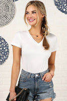 V-Neck Short Sleeve Bodysuit