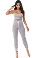 2PC SET CROP TOP WITH PANT