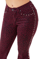 Leopard Studded Bell Bottom- Inseam 30 Made in USA