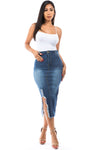 DENIM MAXI SKIRTS