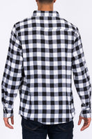 Regular Fit Checker Plaid Flannel Long Sleeve