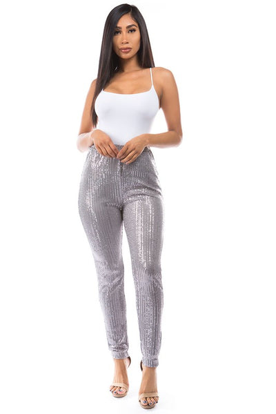 SEXY SEQUIN CASUAL PANTS