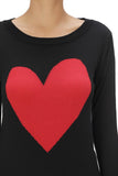 S/S Love Heart Crew-neck  12GG Pullover Sweater