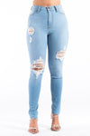 KYLIE SKINNY JEAN IN LIGHT WASH Made In: USA