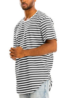 STRIPED ELONGATED TSHIRT CHOOSE COLOR