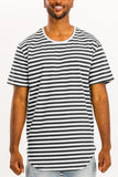 STRIPED ELONGATED TSHIRT CHOOSE COLOR