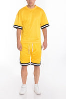 MESH SLEEVE TAPE ATHLETIC TSHIRT