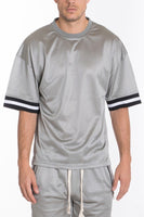 MESH SLEEVE TAPE ATHLETIC TSHIRT