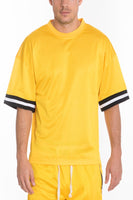 MESH SLEEVE TAPE ATHLETIC TSHIRT