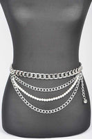 Pearl Accent Layer Chain Belt