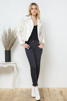 Faux Leather Moto Fringe Jacket