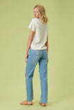 High Rise Distressed Wide Leg Jeans