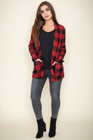 Checkered Elbow Patch Cardigan