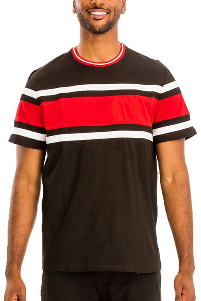 COTTON THREE STRIPE TSHIRT