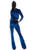 TWO PIECE VELVET PANT SET