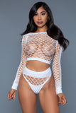 Play With Me Bodystocking White