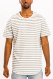 STRIPED ELONGATED TSHIRT CHOOSE COLOR