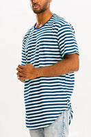 STRIPED ELONGATED TSHIRT CHOOSE COLOR