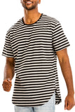 STRIPED ELONGATED TSHIRT CHOOSE COLOR