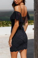 Open-back Lace Mini Dress