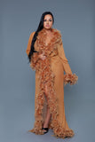 Glamour Boa Feather Trim Robe