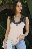 Eyelash Lace Silky Camisole Blouse