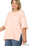 Plus Row Edge High-Low Hem Box Top