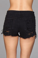 Looped In Distressed Shorts