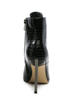 ESCALA CROC LACE-UP STILETTO BOOT