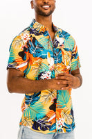 Weiv Hawaiian Print Button Down Shirt