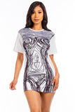 SEXY GRAPHIC T-SHIRT DRESS