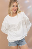 Rhinestone Fringe Pullover Top