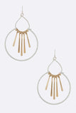 Mix Tone Fringe Metal Iconic Earrings