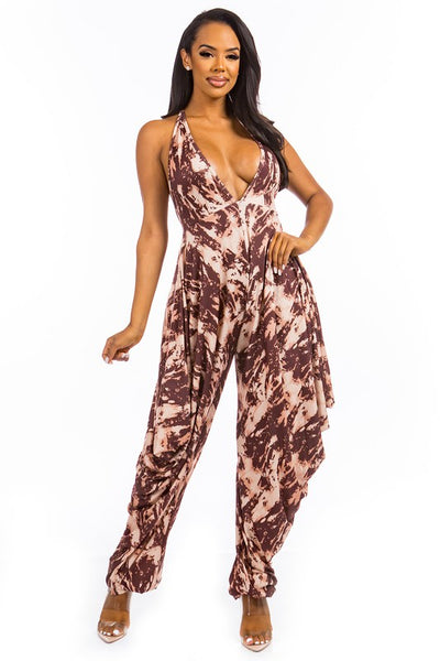 SEXY TIE DRY JUMPSUIT