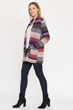 Multi Stripe Elbow Patch Cardigan