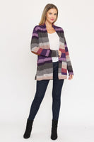 Stripe Elbow Patch Cardigan