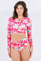 TWO PIECE FLORAL PRINTS LONG SELEEVES