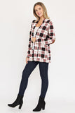 Plaid Contrast Elbow Patch Cardigan