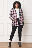 Plaid Contrast Elbow Patch Cardigan