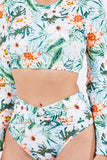 TWO PIECE FLORAL PRINTS LONG SELEEVES