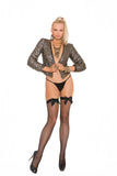 Elegant Moments Fishnet Thigh High With Satin Bow