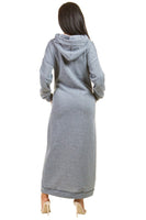 SEXY LONG MAXI HOODIE DRESS