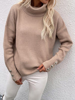 Women's Long Sleeve Mock Neck Sweater