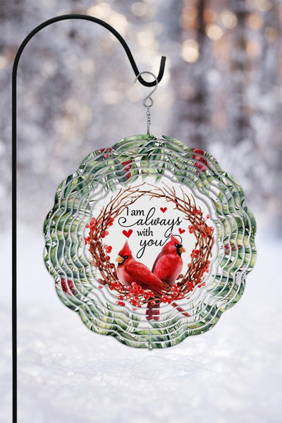 I am Always With You Cardinal Holiday Wind Spinner